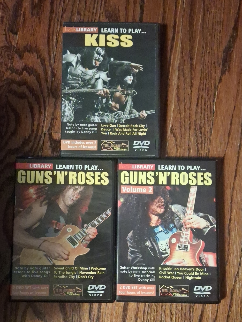Learn to Play Rock Legends DVD 3 Sets - Guns N' Roses & KISS Rock And Roll